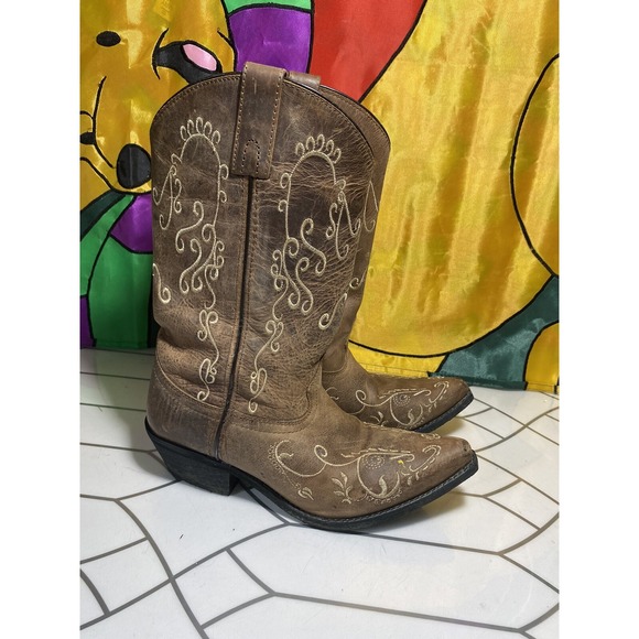 Smoky Mountain Western Boots Womens  Snip Toe 8 D Brown 6054